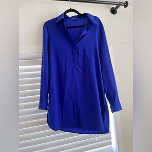 Vince Camuto collared shirt Dress Royal Blue